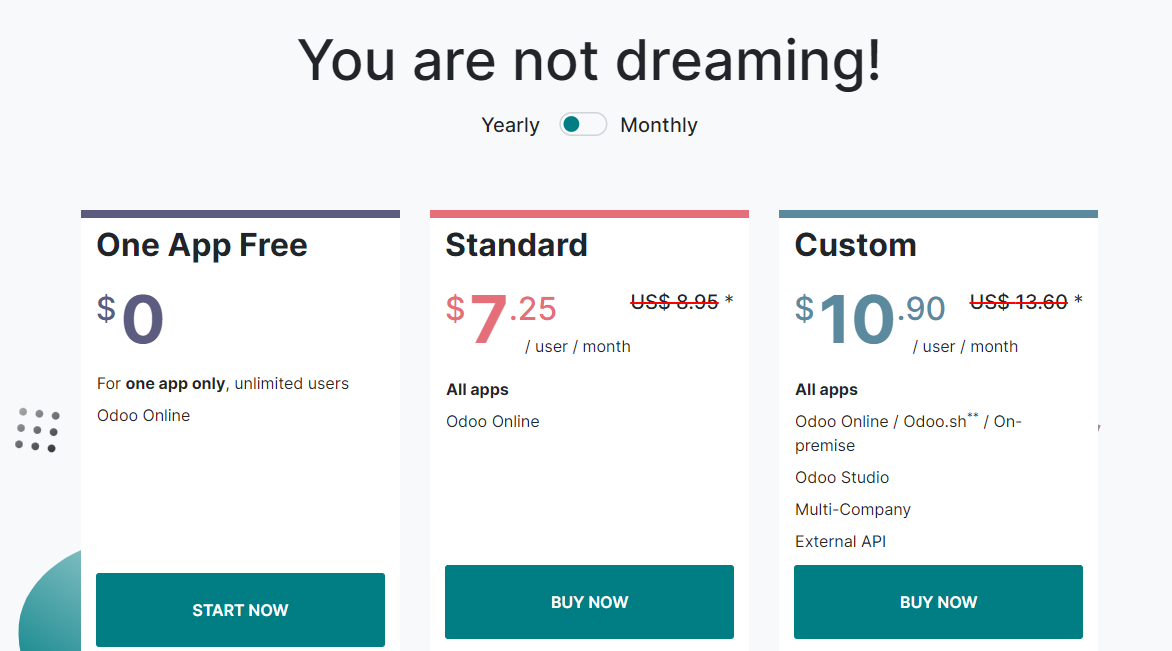 Odoo Pricing