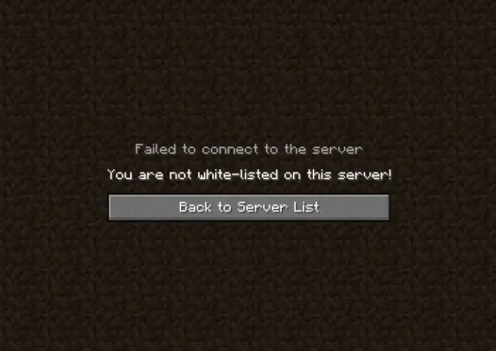 Minecraft server whitelist