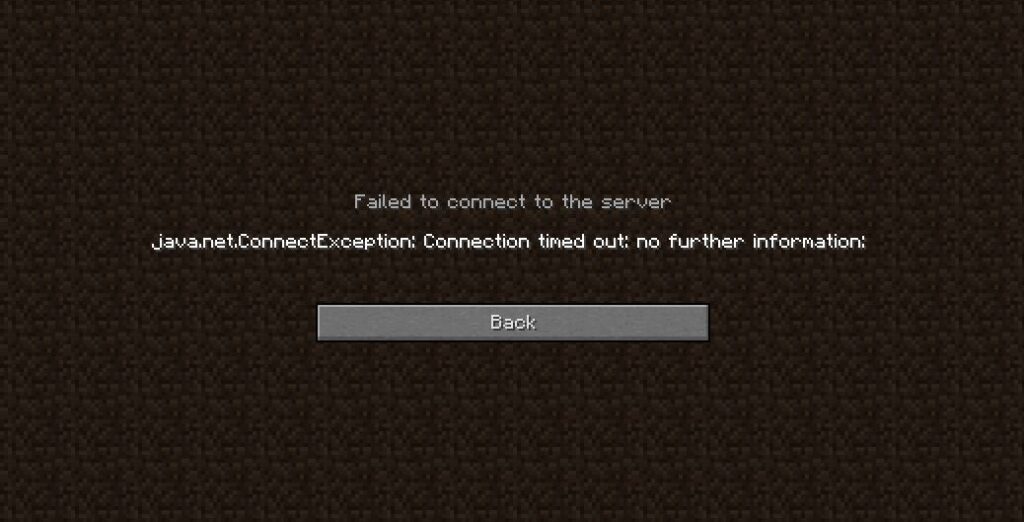 why does Minecraft server time out