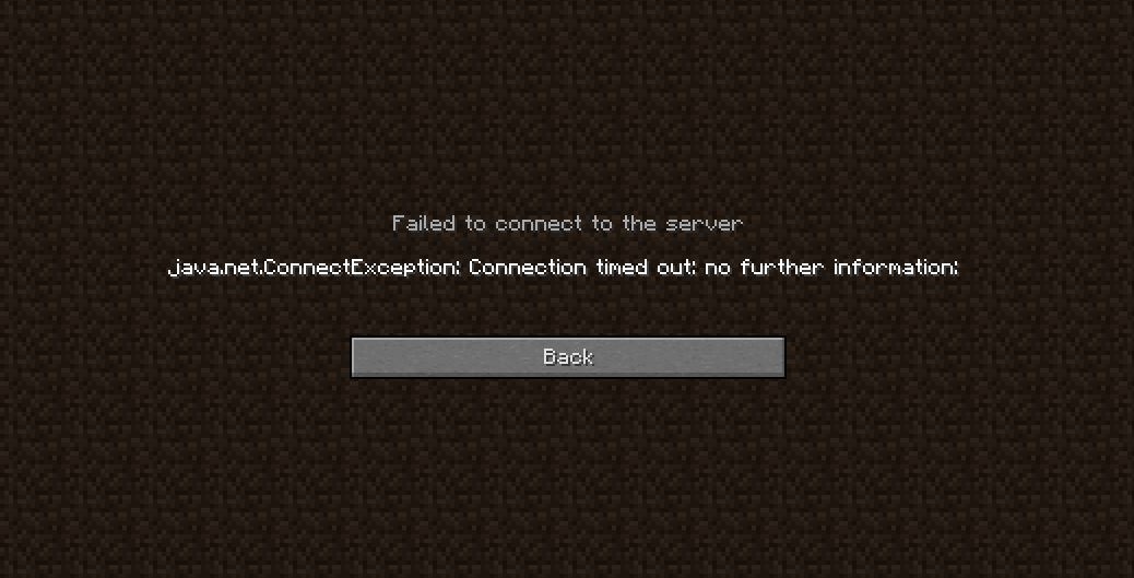 why does Minecraft server time out