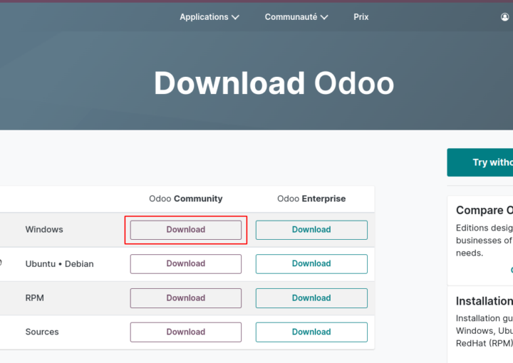 Where to download Odoo