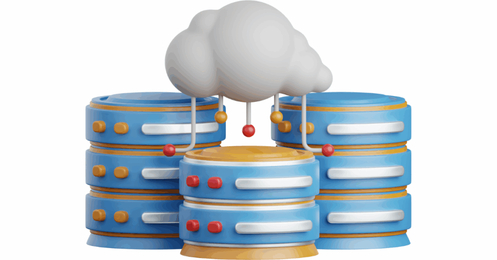 3d rendering cloud computing isolated useful for technology, programming, development, coding, software, app, computing, server and connection design element