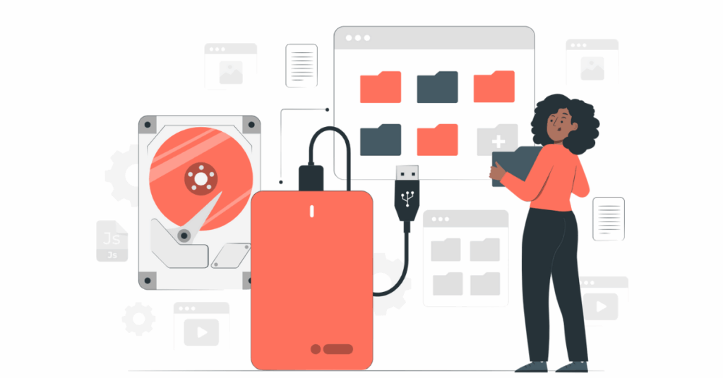 Hard drive as one of local backup option for websites