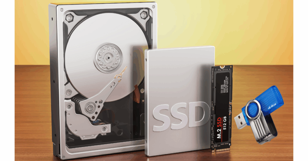 Hard drive for website backup illustration