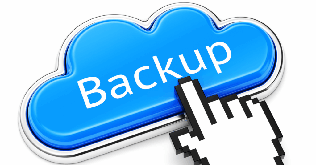 Site and app backup cloud button