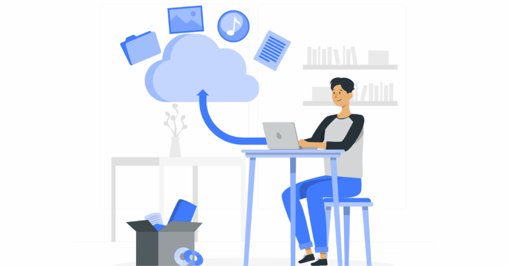 Uploading and backing up files on cloud