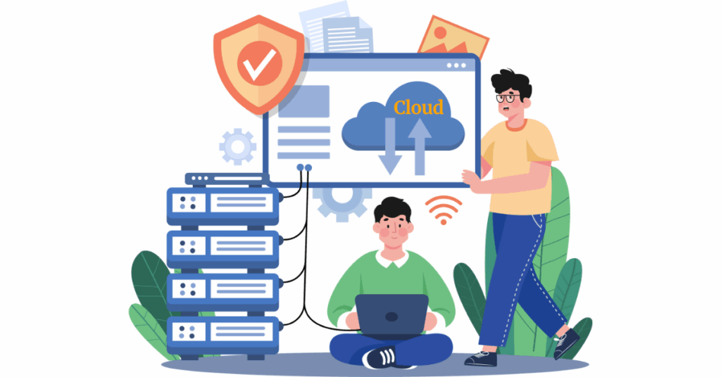 cloud hosting illustration concept