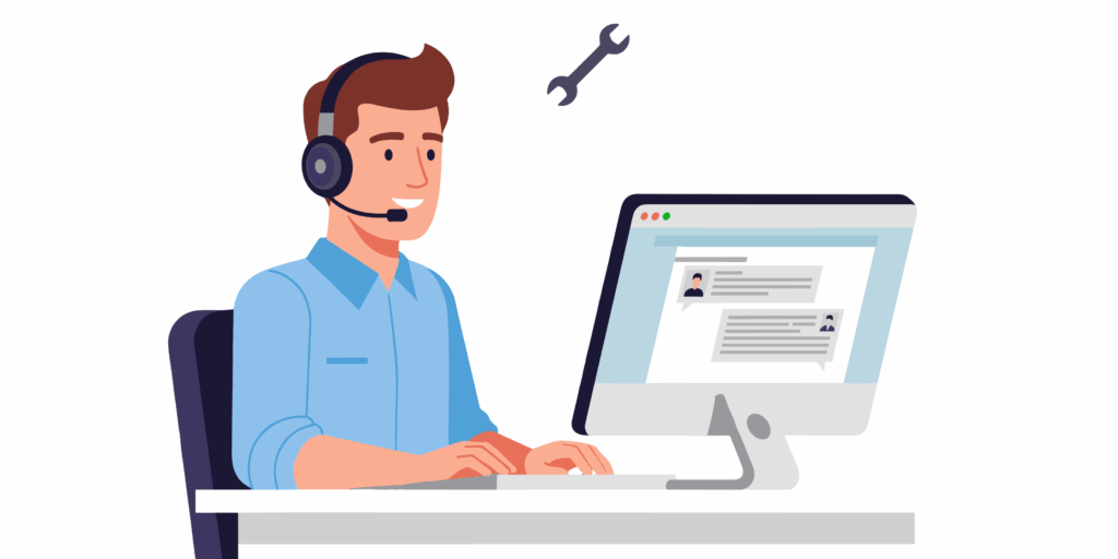 How to Use CloudPap for Hosting 3 Customer service representative providing technical support online