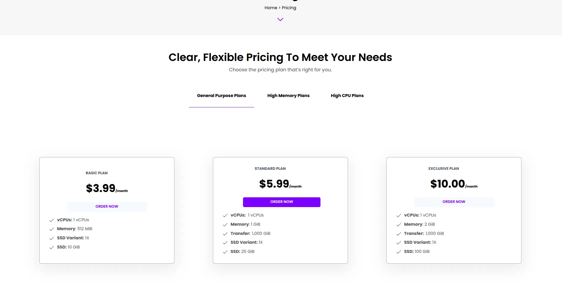 cloudpap hosting servers price